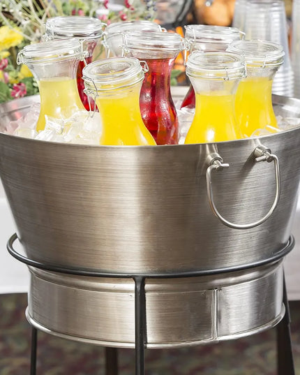 Thùng Làm Lạnh Tròn Tablecraft BT2137N 41.6 lít - Đường Kính 50.8 cm x Cao 95.3 cm, Inox, Đen