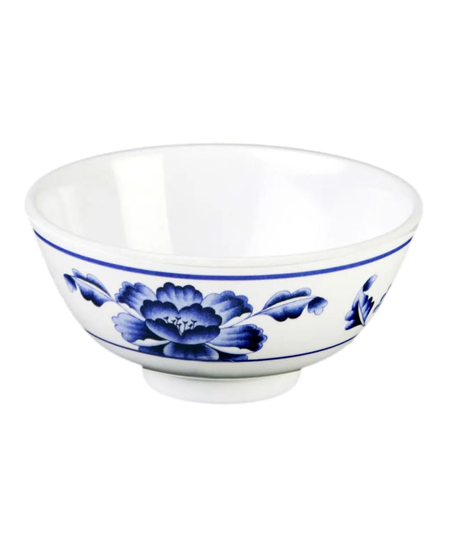 Tô Cơm Hoa Sen Thunder Group 3004TB 340 ml - Melamine, Trắng/Xanh