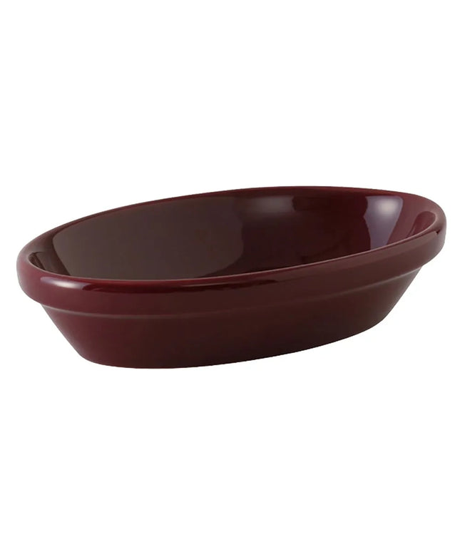 Tô Hầm Oval Gốm Đỏ Burgundy Tuxton BRK-0803 240 ml