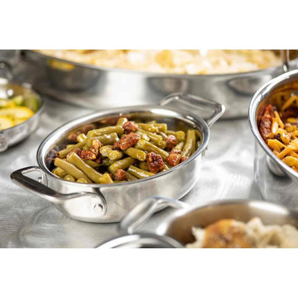 Tô Hầm Oval Nhôm/Inox Bạc Tablecraft CW2056 710 ml