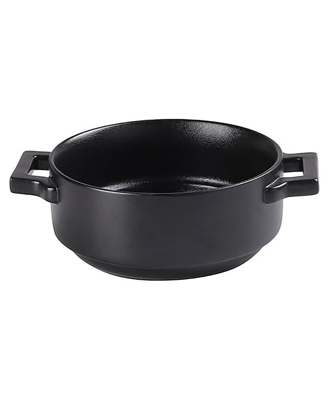 Tô Nướng Tròn Có Tay Cầm Gốm Noble Black Yanco NB-907 590 ml