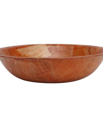 Tô Salad Gỗ Đan Tablecraft 205 14 cm, Gỗ Mahogany, Đáy Tròn, 4 Lớp