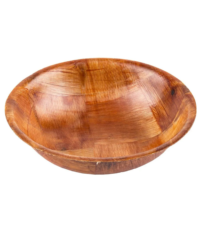 Tô Salad Tròn Tablecraft 206 15.2 cm, Gỗ Đan Mahogany, Đáy Tròn, 4 Lớp