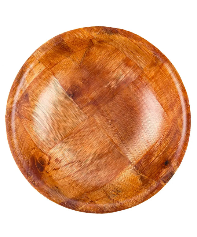 Tô Salad Tròn Tablecraft 206 15.2 cm, Gỗ Đan Mahogany, Đáy Tròn, 4 Lớp