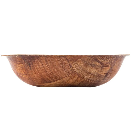 Tô Salad Tròn Tablecraft 206 15.2 cm, Gỗ Đan Mahogany, Đáy Tròn, 4 Lớp