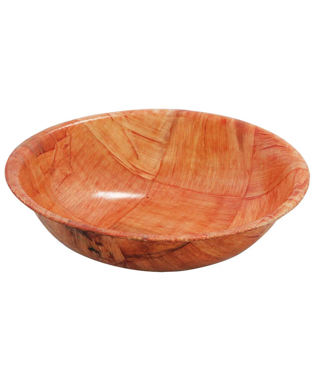 Tô Salad Tròn Tablecraft 220W 50.8 cm, Gỗ Đan Mahogany, Đáy Tròn, 5 Lớp