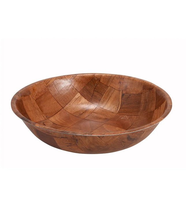 Tô Salad Tròn Winco WWB-14 35.6 cm, Gỗ Đan