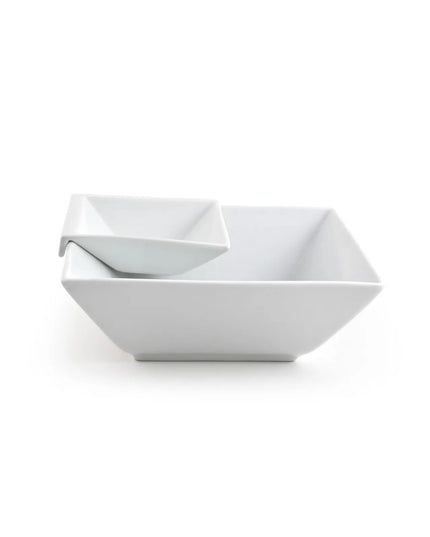 Tô Vuông Kyoto™ Front of the House BBO006WHP10 1774 ml - 23 x 23 cm, Sứ Porcelain, Trắng