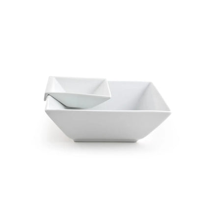 Tô Vuông Kyoto™ Front of the House BBO006WHP10 1774 ml - 23 x 23 cm, Sứ Porcelain, Trắng
