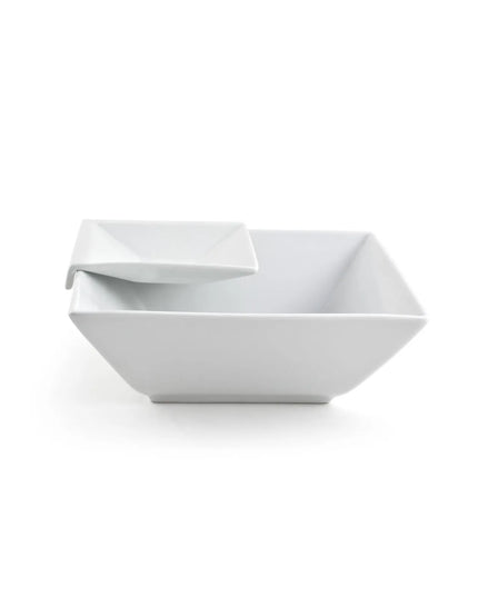 Tô Vuông Kyoto™ Front of the House BBO006WHP10 1774 ml - 23 x 23 cm, Sứ Porcelain, Trắng