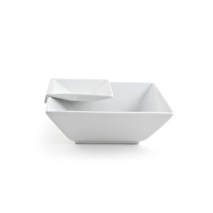 Tô Vuông Kyoto™ Front of the House BBO006WHP10 1774 ml - 23 x 23 cm, Sứ Porcelain, Trắng