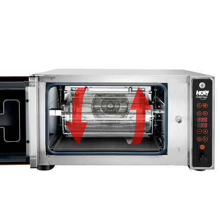 Ubert Commercial Countertop Air Fryer Oven PREMIUM - 3.5 kW - 300 °C - Self-cleaning - 2 rotating baskets
