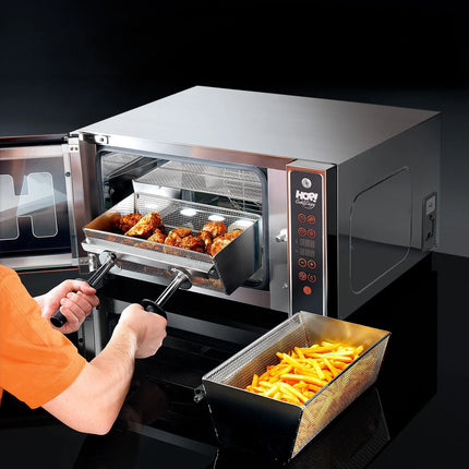 Ubert Commercial Countertop Air Fryer Oven PREMIUM - 3.5 kW - 300 °C - Self-cleaning - 2 rotating baskets