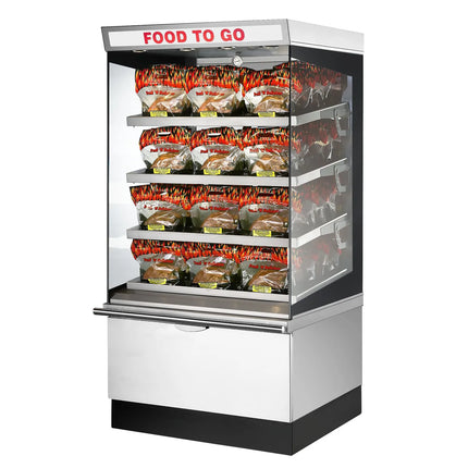 UBERT | Commercial Heated Display Case - 4 Heated Shelves – White – 1055×800×1750 mm – 9 kW