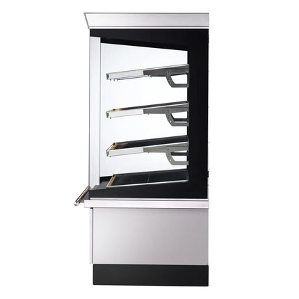 UBERT | Commercial Heated Display Case - 4 Heated Shelves – White – 1055×800×1750 mm – 9 kW