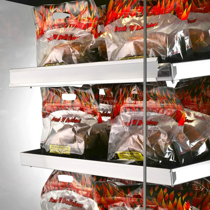 UBERT | Commercial Heated Display Case - 4 Heated Shelves – White – 1430×800×1750 mm – 12 kW