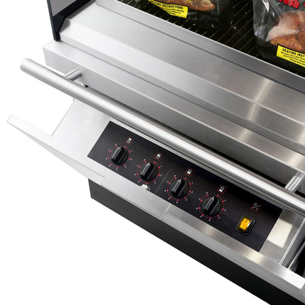 UBERT | Commercial Heated Display Case - 4 Heated Shelves – White – 1430×800×1750 mm – 12 kW