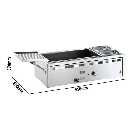 UBERT | Fish frying oven - Propane gas 23.75 kW - 950 mm wide - No batter/crumb bins - Countertop