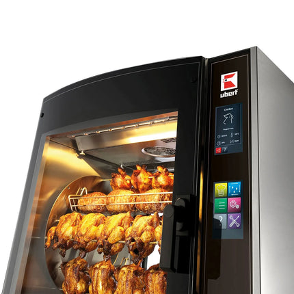 UBERT | Rotating chicken grill & combi oven – pass-through - 8x GN 1/1 - 48 chickens - self-cleaning