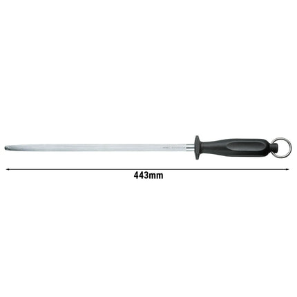 VICTORINOX | Butcher Knife Honing Steel – Oval - Fine Cut - 300 mm Rod - Black Handle