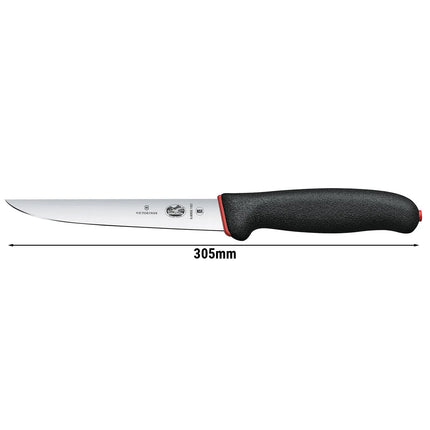 VICTORINOX | Fibrox Boning Knife – Straight Edge - 15 cm Blade - Black/Red Handle