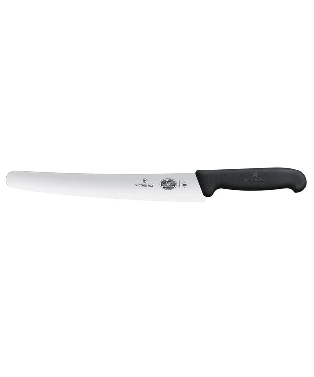 VICTORINOX | Fibrox Bread & Pastry Knife – Serrated Edge - 26 cm Blade - Black Handle