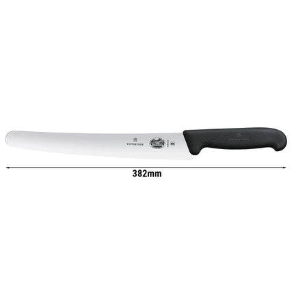 VICTORINOX | Fibrox Bread & Pastry Knife – Serrated Edge - 26 cm Blade - Black Handle