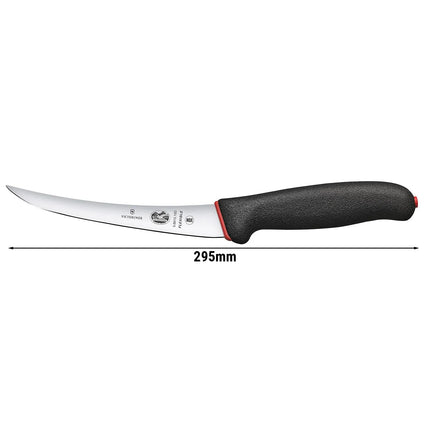 VICTORINOX | Fibrox Dual‑Grip Boning Knife – 15 cm Blade - Black/Red Handle