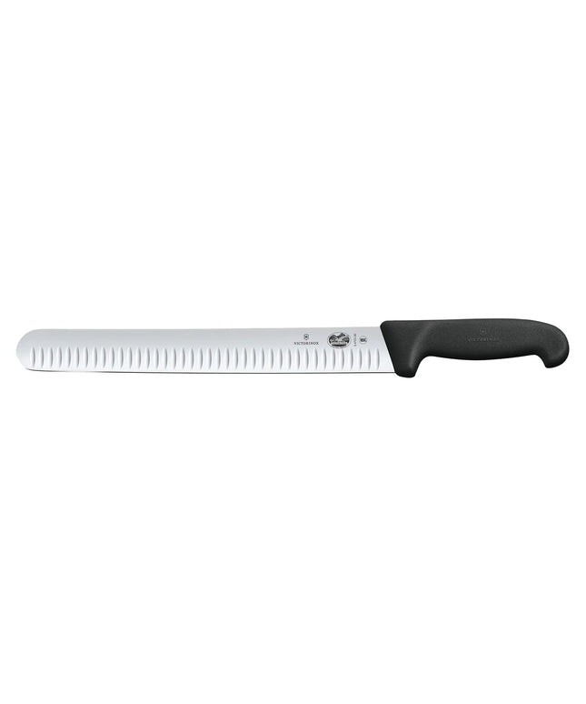 VICTORINOX | Fibrox Meat Knife – Granton Edge, Rounded Tip - 30 cm Blade