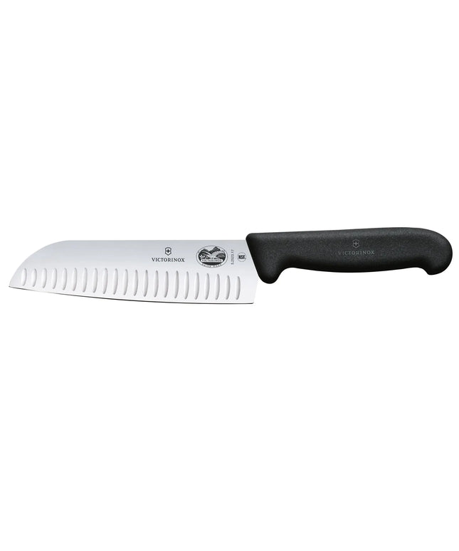 VICTORINOX | Fibrox Santoku Knife – Granton Edge - 17 cm Blade