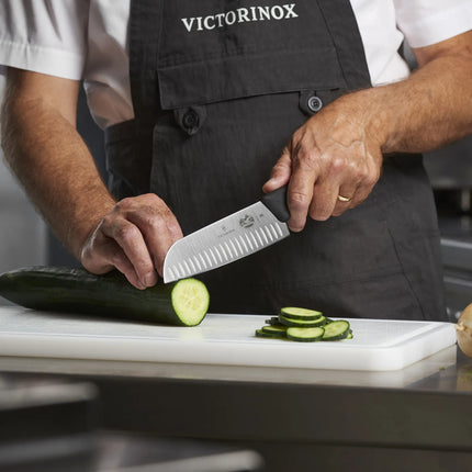VICTORINOX | Fibrox Santoku Knife – Granton Edge - 17 cm Blade