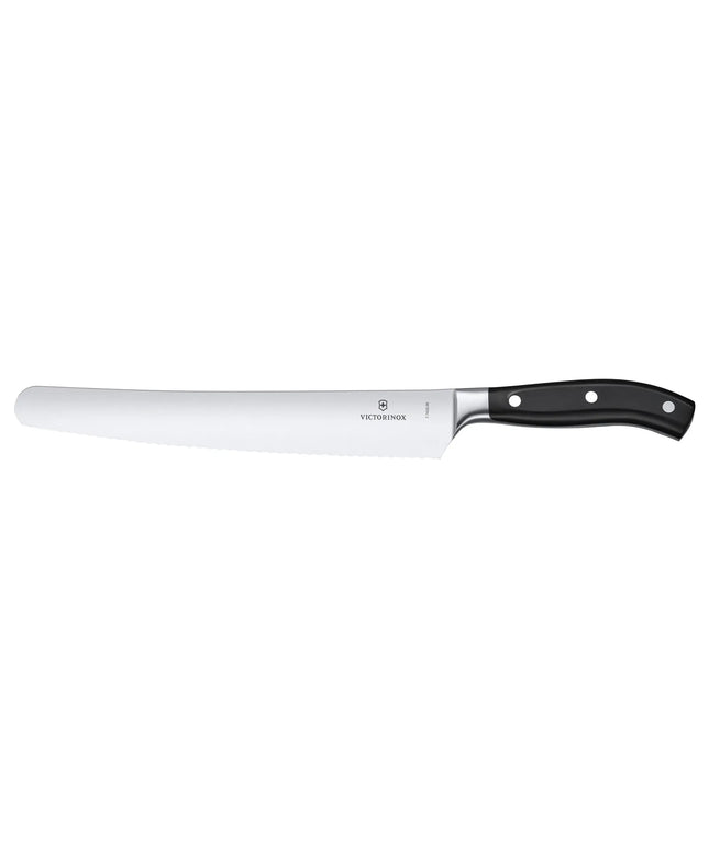 VICTORINOX | Grand Maître Bread & Pastry Knife 260 mm – Black Handle - Serrated Edge - Stainless Steel Blade