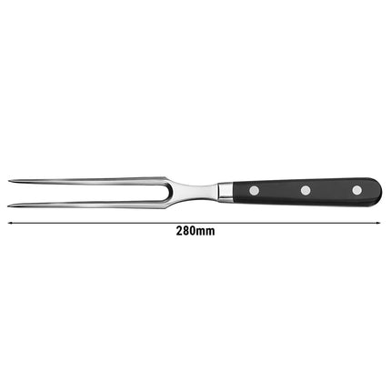 VICTORINOX | Grand Maître Carving Fork 150 mm – Black Handle - Stainless Steel Tines