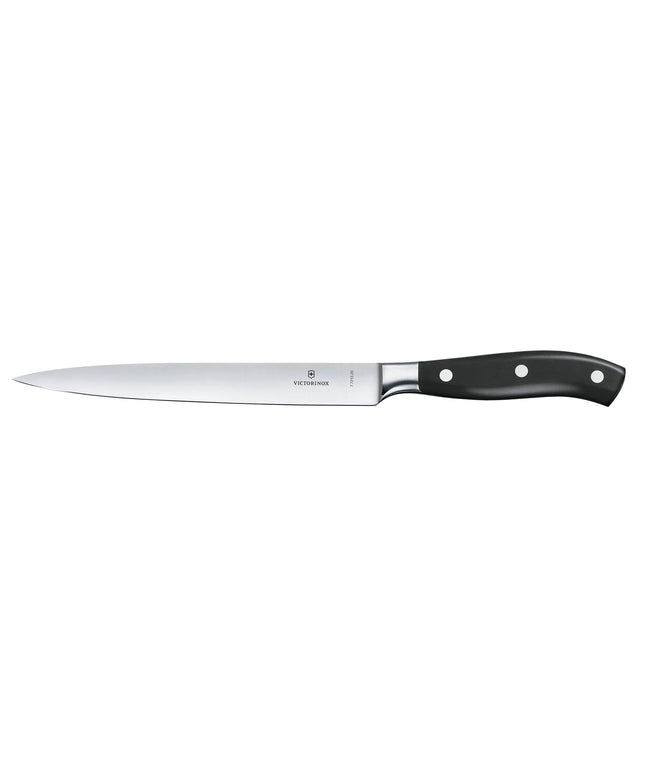 VICTORINOX | Grand Maître Filleting Knife 200 mm – Straight Edge - Black Handle - Stainless Steel Blade
