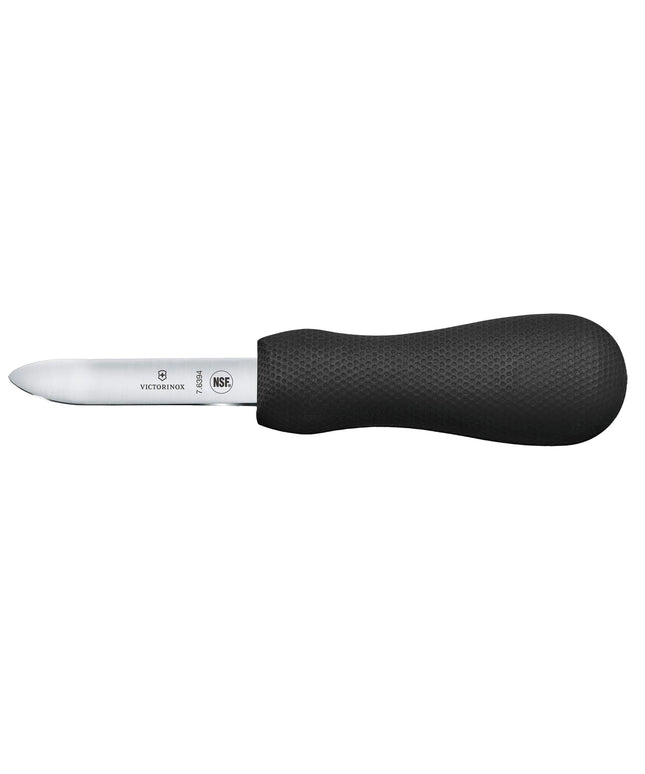 VICTORINOX | Oyster Shucker Knife – Stainless Steel - Curved Blade - Black Handle