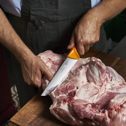VICTORINOX | SWIBO Butcher Knife – 210 mm Blade - Orange Handle