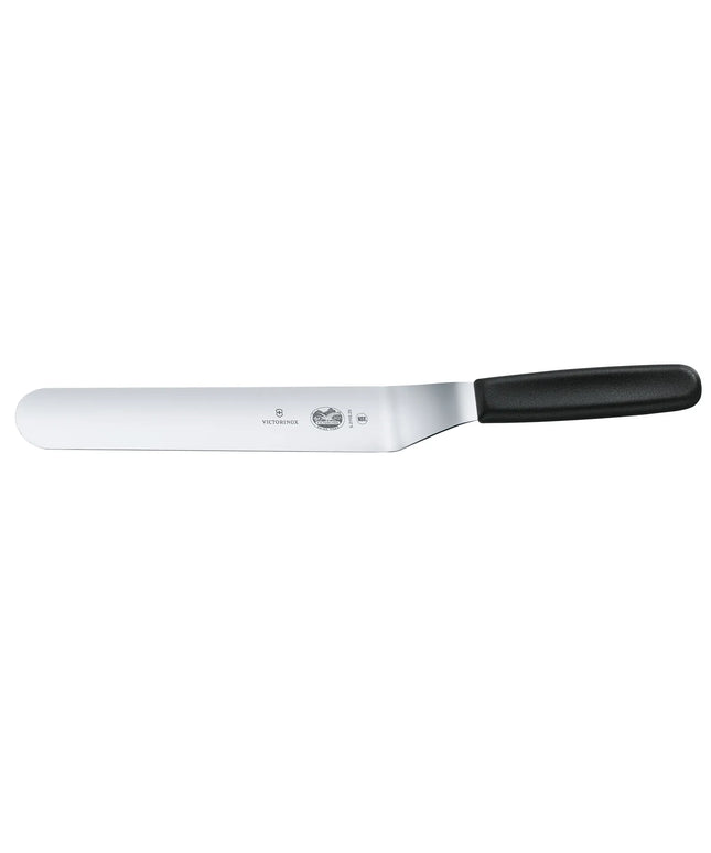 VICTORINOX | Swiss Classic Offset Palette Knife Spatula – 25 cm - Flexible Swiss‑Made Blade - Stainless Steel - Black Handle