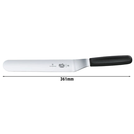 VICTORINOX | Swiss Classic Offset Palette Knife Spatula – 25 cm - Flexible Swiss‑Made Blade - Stainless Steel - Black Handle