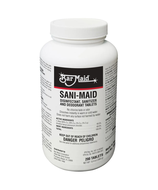 Viên Khử Trùng Quaternary Bar Maid DIS-207 200 Viên/Chai