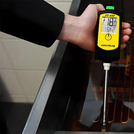 VITO | Cooking Oil Tester TPM Meter - Tri‑colour alarm - Temperature + TPM - For deep fryers