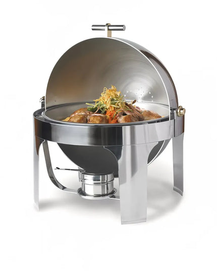 Vollrath 46265 Round Chafer w/ Roll-Top Lid & Chafing Fuel Heat