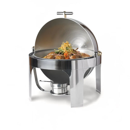 Vollrath 46265 Round Chafer w/ Roll-Top Lid & Chafing Fuel Heat