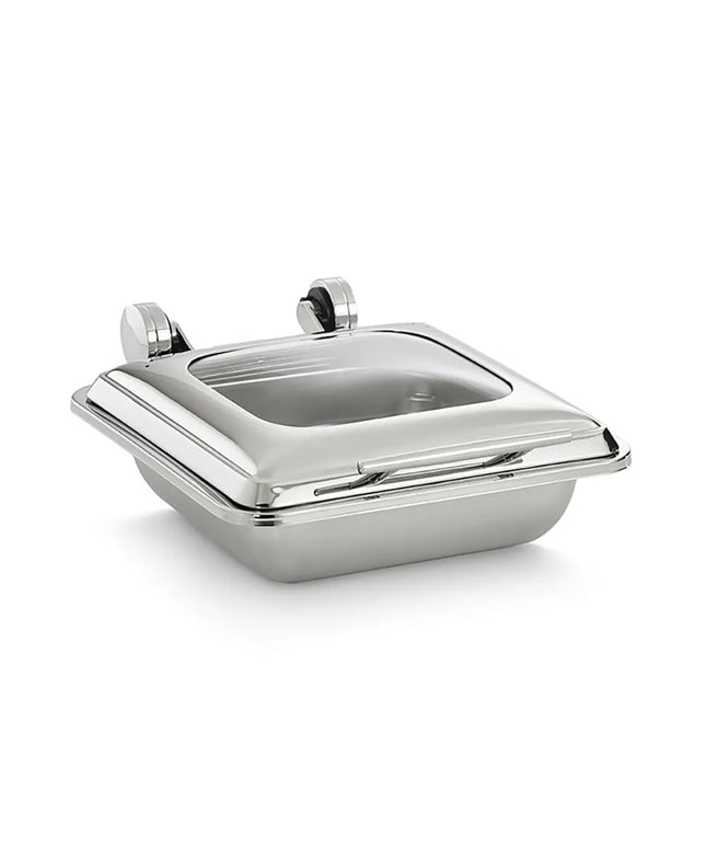 Vollrath 4644020 5 3/5 qt Two Third Size Induction Chafer w/ Glass Lid, Stainless