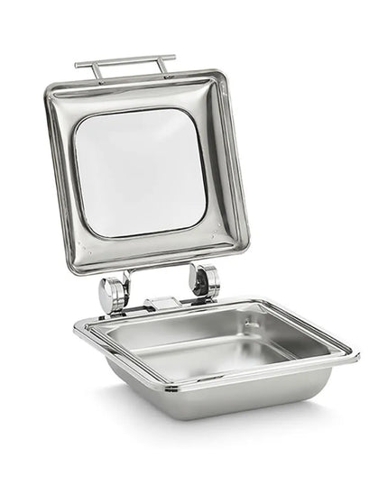 Vollrath 4644020 5 3/5 qt Two Third Size Induction Chafer w/ Glass Lid, Stainless