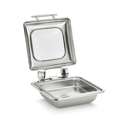 Vollrath 4644020 5 3/5 qt Two Third Size Induction Chafer w/ Glass Lid, Stainless