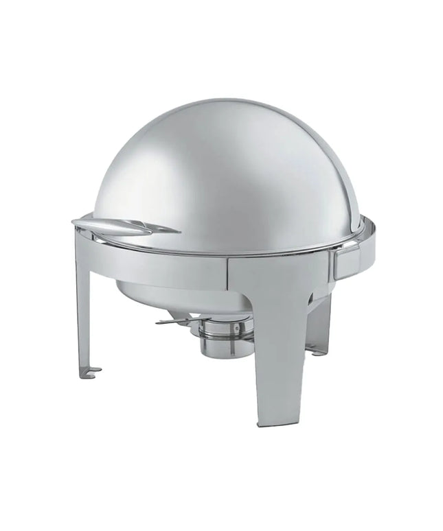 Vollrath T3505 7 qt. Round Chafer w/Roll-top Lid & Chafing Fuel Heat