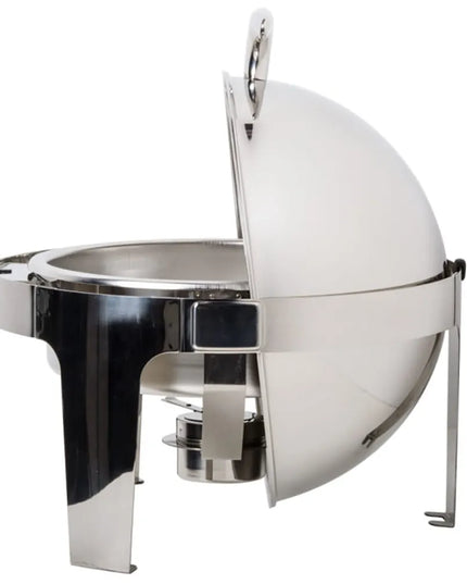 Vollrath T3505 7 qt. Round Chafer w/Roll-top Lid & Chafing Fuel Heat