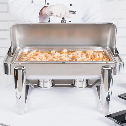 Vollrath T3600 Full Size Chafer w/ Roll-top Lid & Chafing Fuel Heat