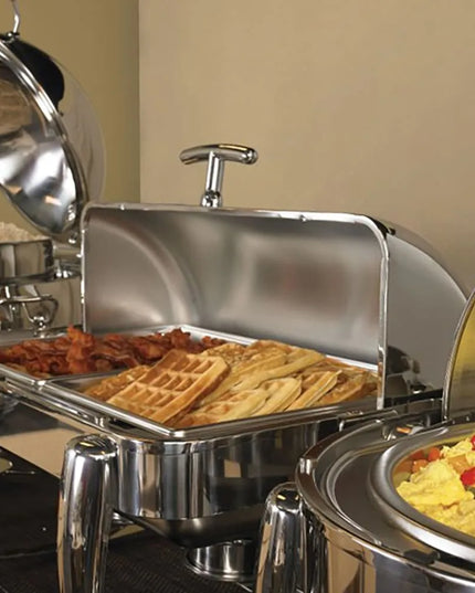 Vollrath T3600 Full Size Chafer w/ Roll-top Lid & Chafing Fuel Heat