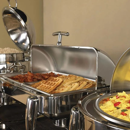 Vollrath T3600 Full Size Chafer w/ Roll-top Lid & Chafing Fuel Heat